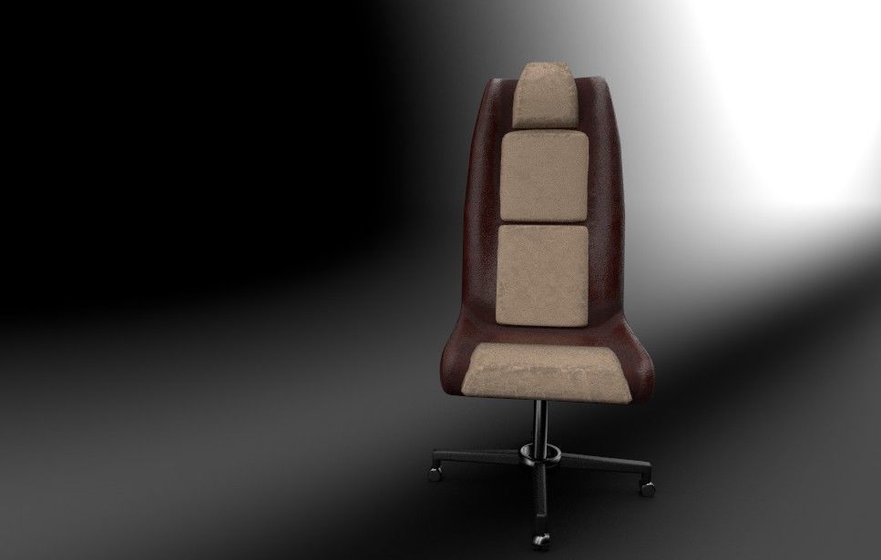 Chair office 3D model_3