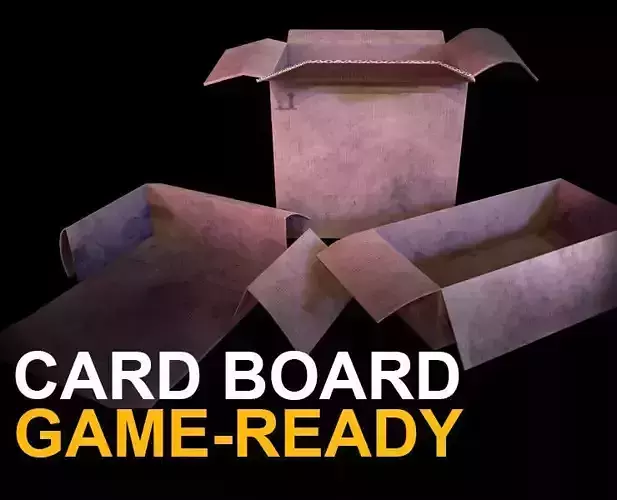 Cardboard Game Ready three paper boxes