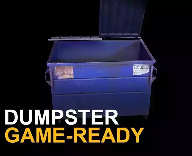 Dumpster Game Ready trash can