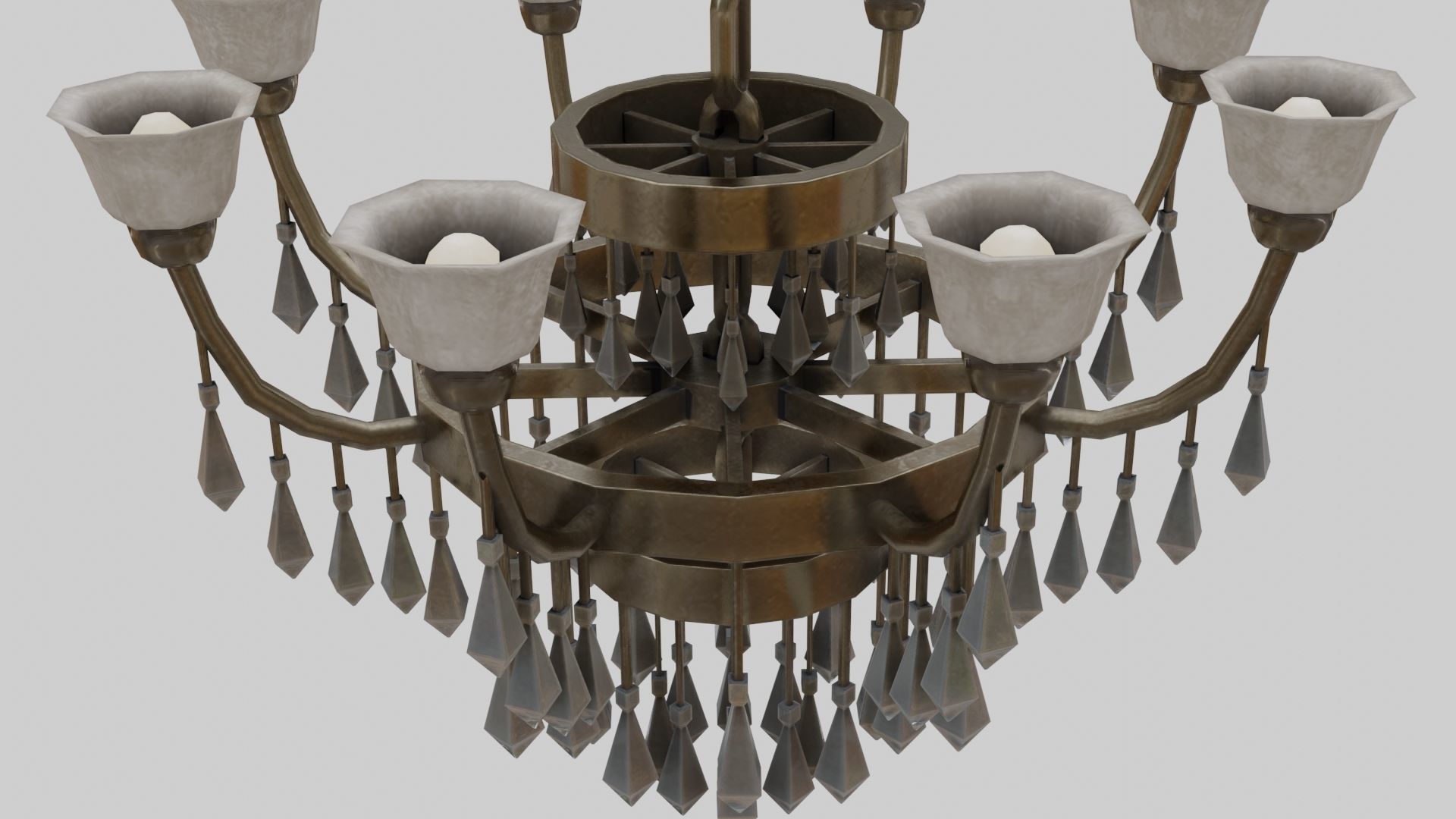 Vintage Victorian Living Room Pack With PBR Materials Low-poly 3D model_50