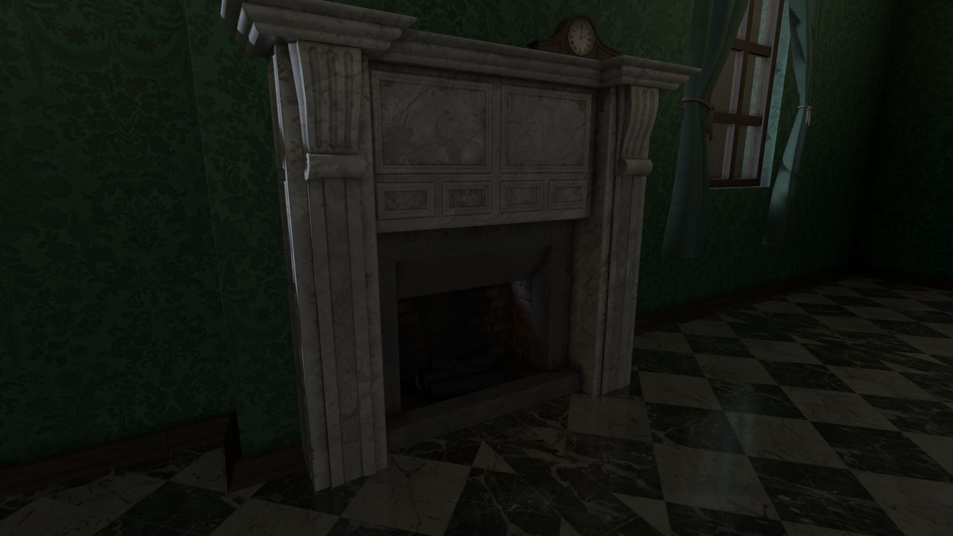Vintage Victorian Living Room Pack With PBR Materials Low-poly 3D model_6