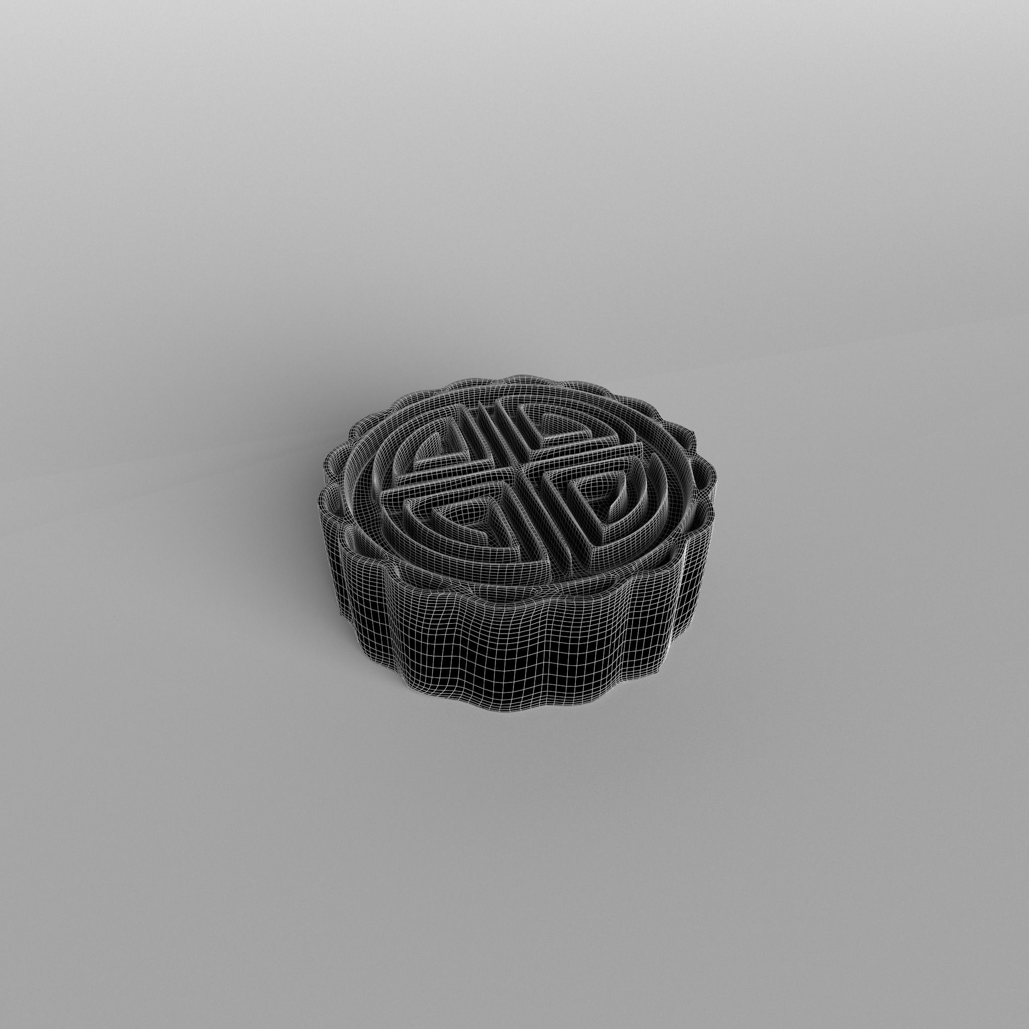 Moon Cake v1 001 Low-poly 3D model_4
