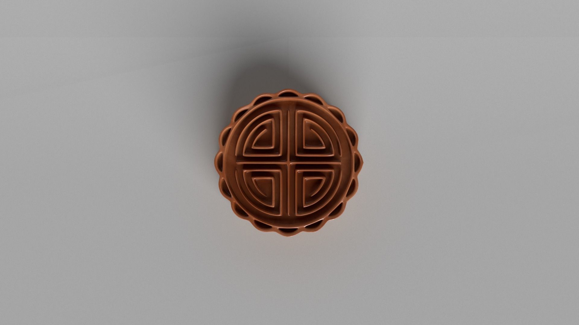 Moon Cake v1 001 Low-poly 3D model_2