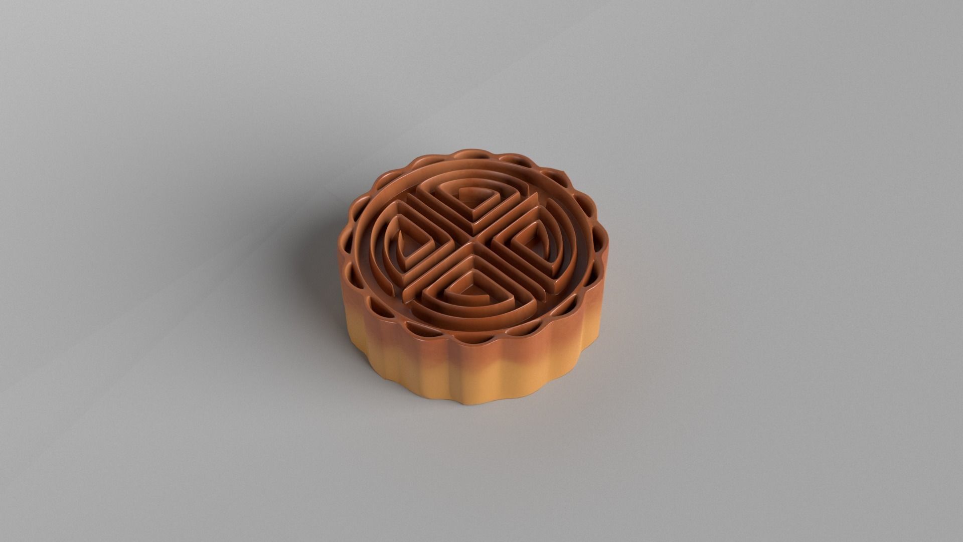 Moon Cake v1 001 Low-poly 3D model_3