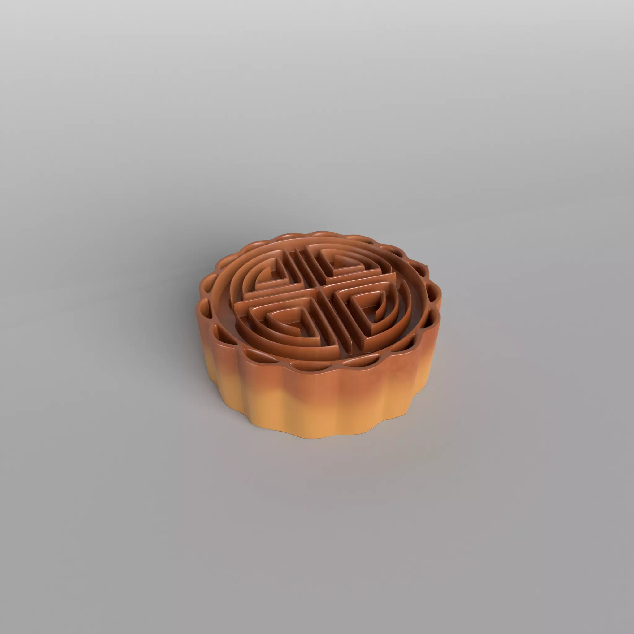 Moon Cake v1 001 Low-poly 3D model_0