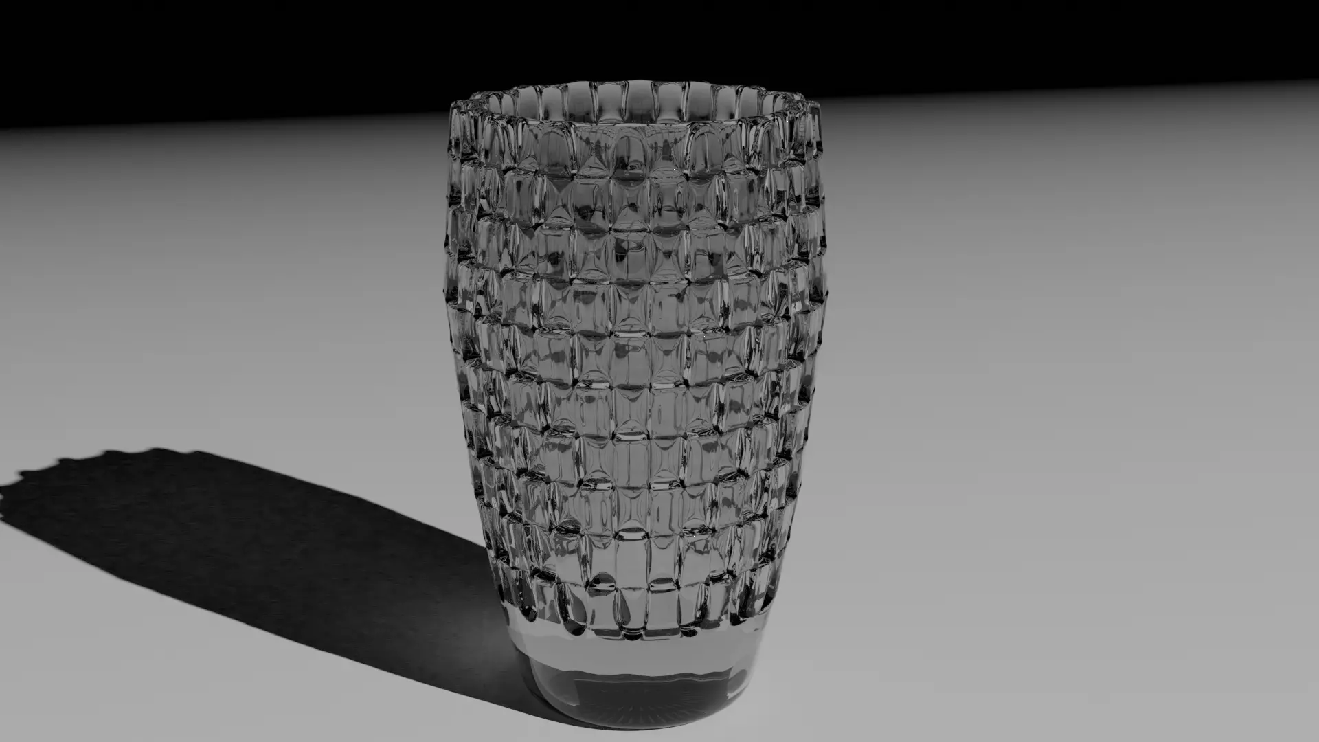 Glass Cup Low-poly 3D model_0