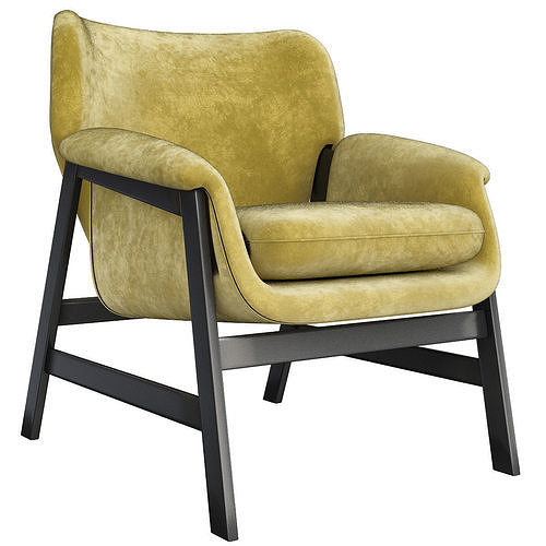 Agnese Armchair - Property 3d model Low-poly 3D model