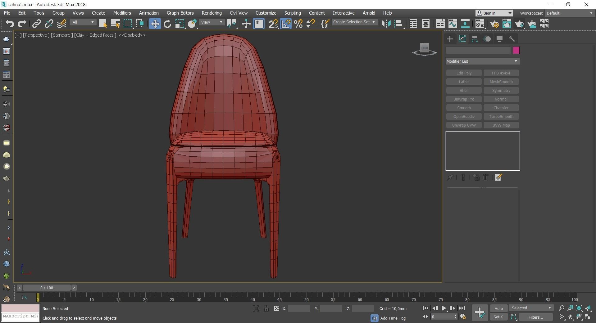 Chair and Armchairs 3d model collection 10 pieces Low-poly 3D model_17