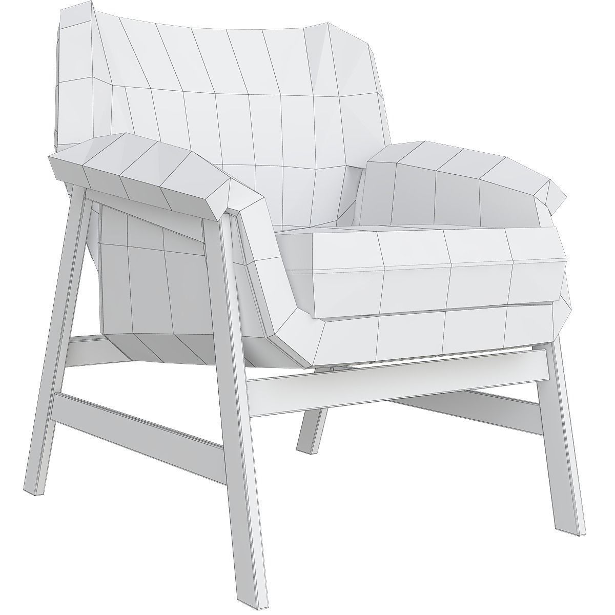 Chair and Armchairs 3d model collection 10 pieces Low-poly 3D model_11