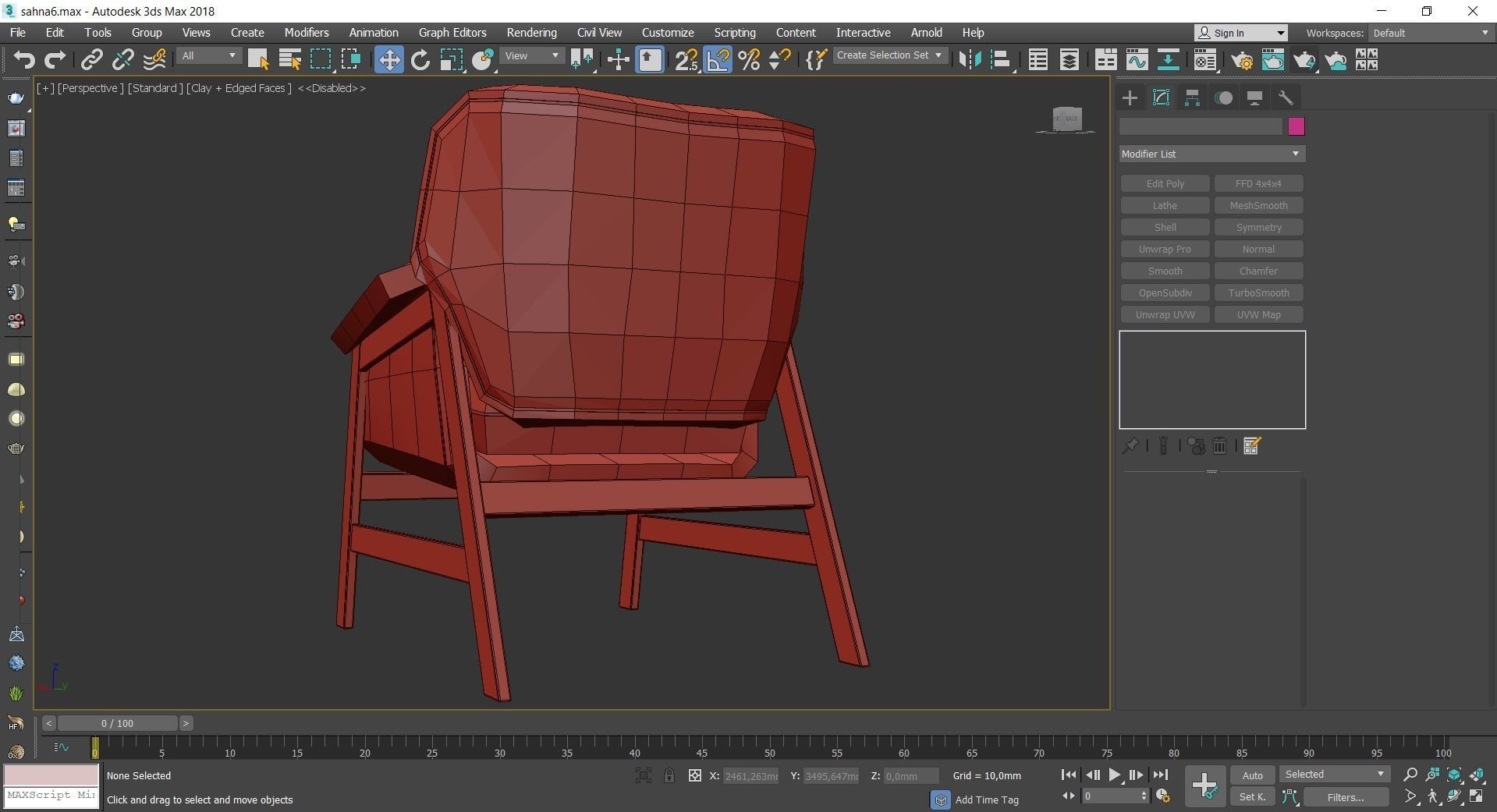 Chair and Armchairs 3d model collection 10 pieces Low-poly 3D model_12