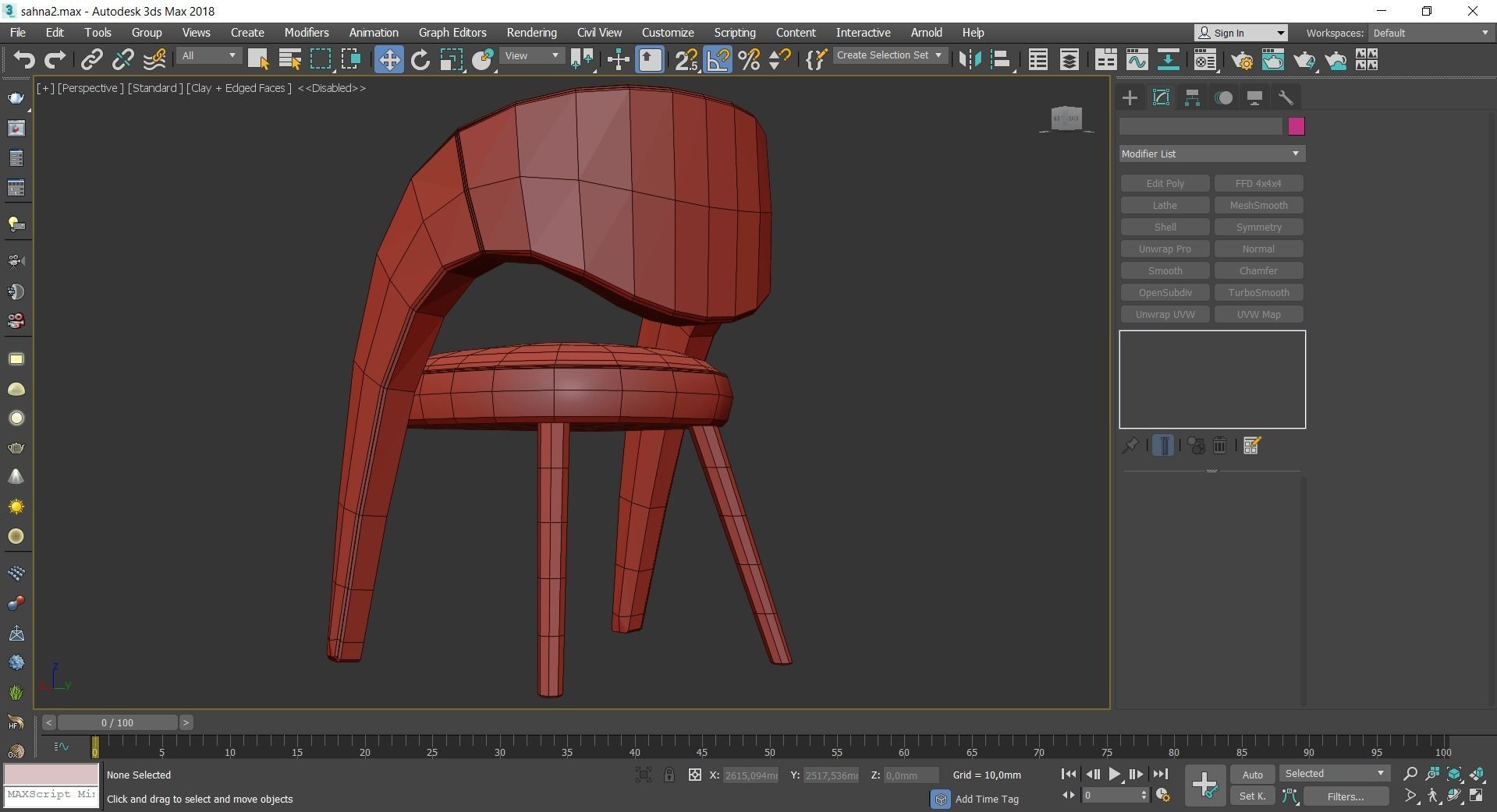Chair and Armchairs 3d model collection 10 pieces Low-poly 3D model_32