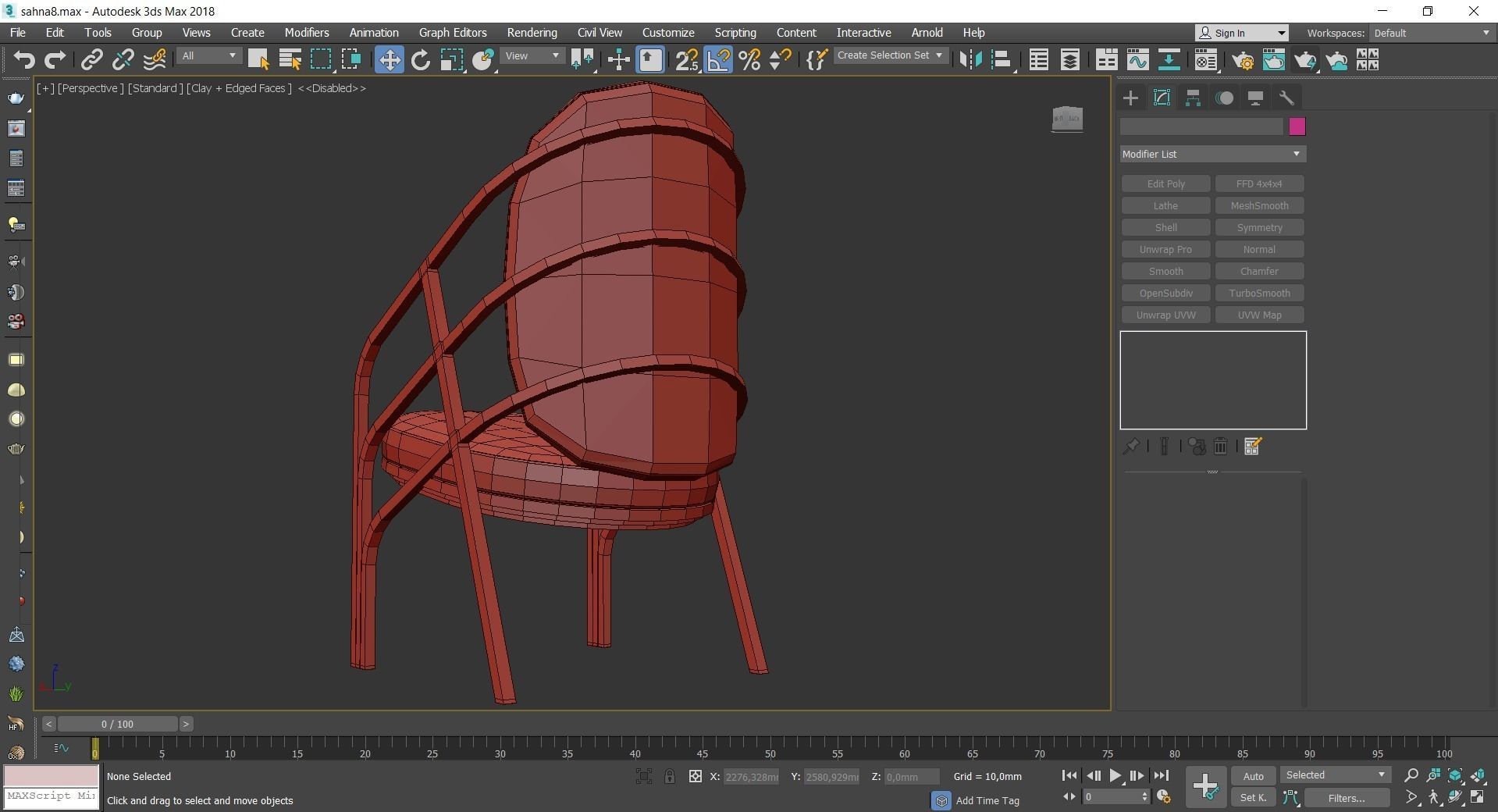 Chair and Armchairs 3d model collection 10 pieces Low-poly 3D model_24