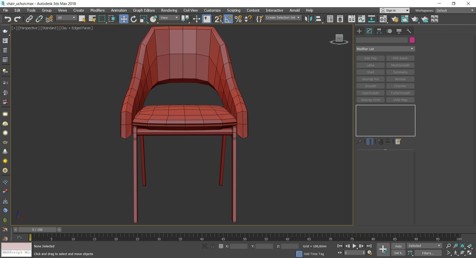 Chair and Armchairs 3d model collection 10 pieces Low-poly 3D model_29