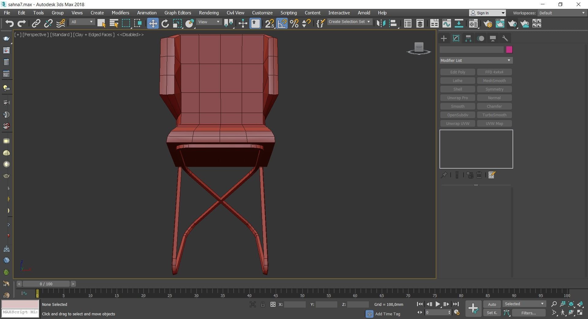 Chair and Armchairs 3d model collection 10 pieces Low-poly 3D model_48