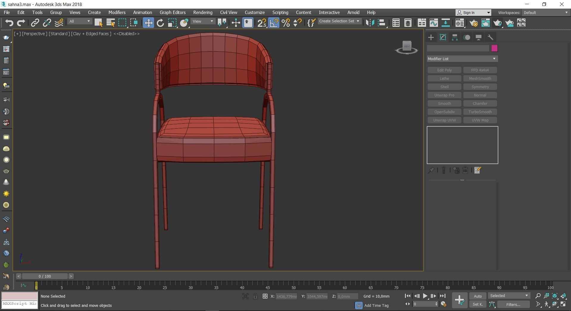 Chair and Armchairs 3d model collection 10 pieces Low-poly 3D model_21