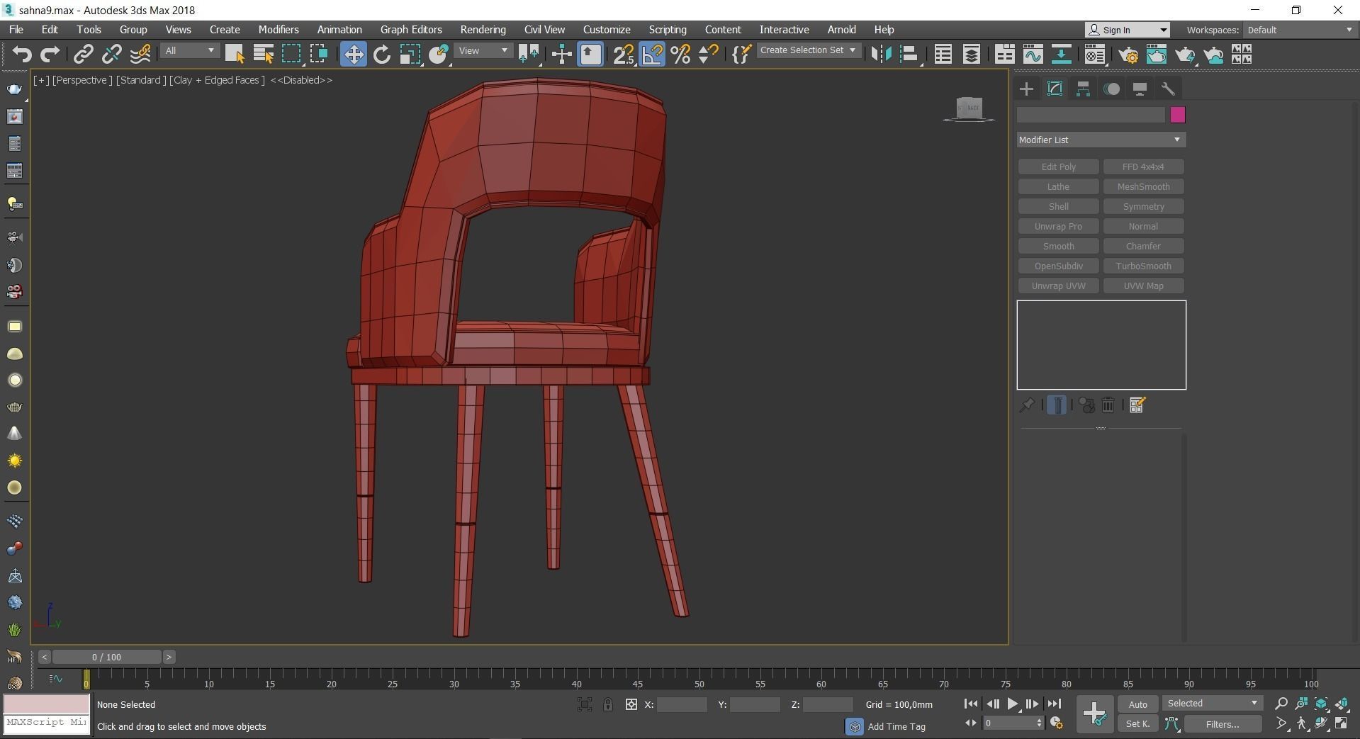 Chair and Armchairs 3d model collection 10 pieces Low-poly 3D model_40