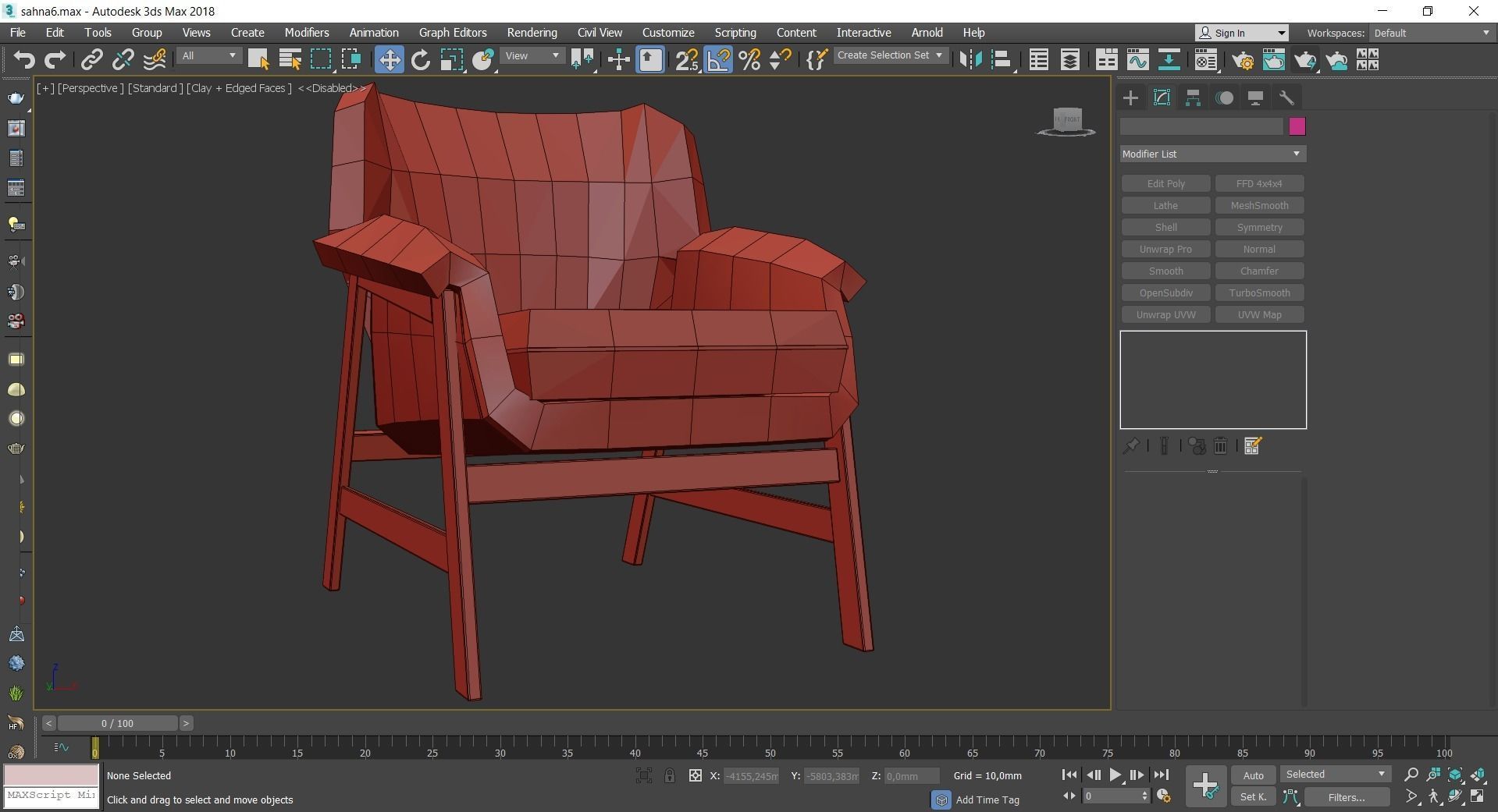 Chair and Armchairs 3d model collection 10 pieces Low-poly 3D model_14
