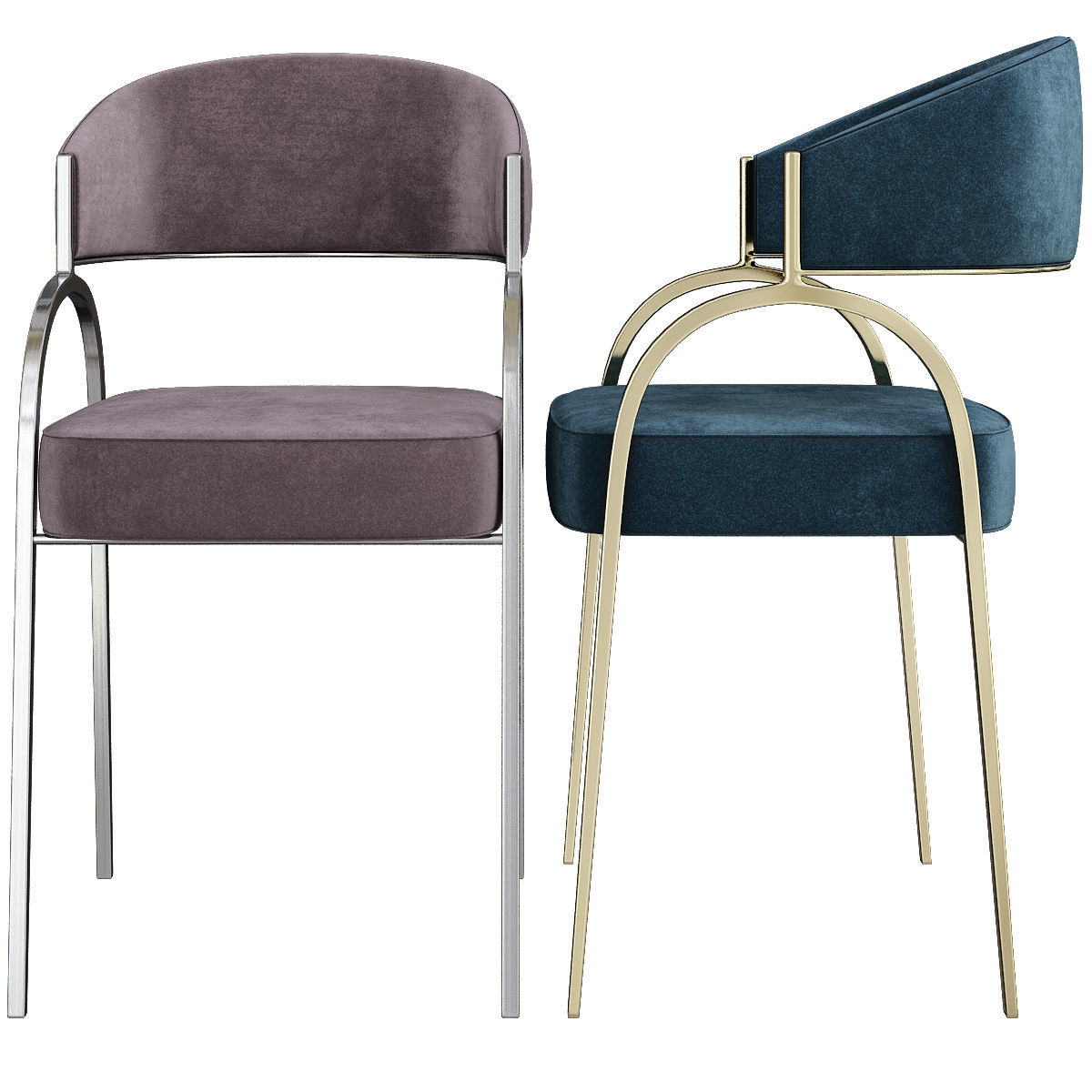 Chair and Armchairs 3d model collection 10 pieces Low-poly 3D model_5