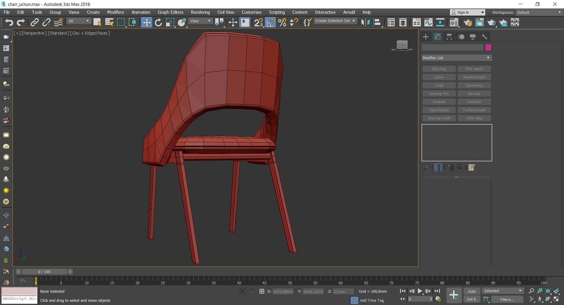 Chair and Armchairs 3d model collection 10 pieces Low-poly 3D model_28