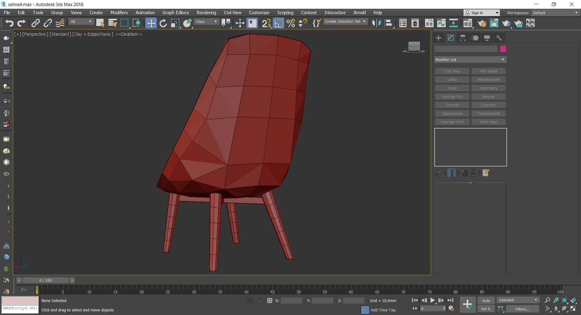 Chair and Armchairs 3d model collection 10 pieces Low-poly 3D model_44