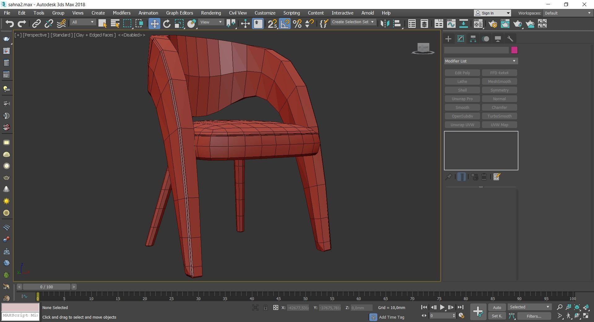 Chair and Armchairs 3d model collection 10 pieces Low-poly 3D model_34