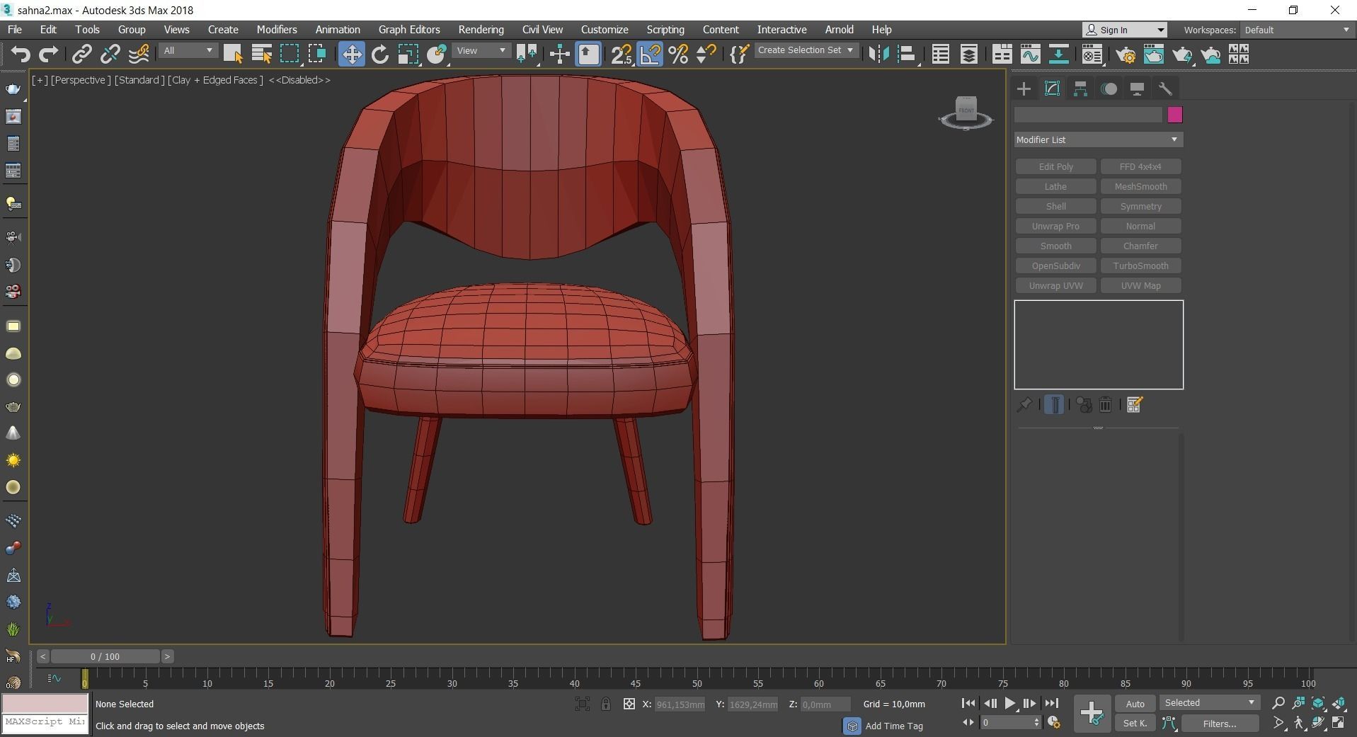 Chair and Armchairs 3d model collection 10 pieces Low-poly 3D model_33
