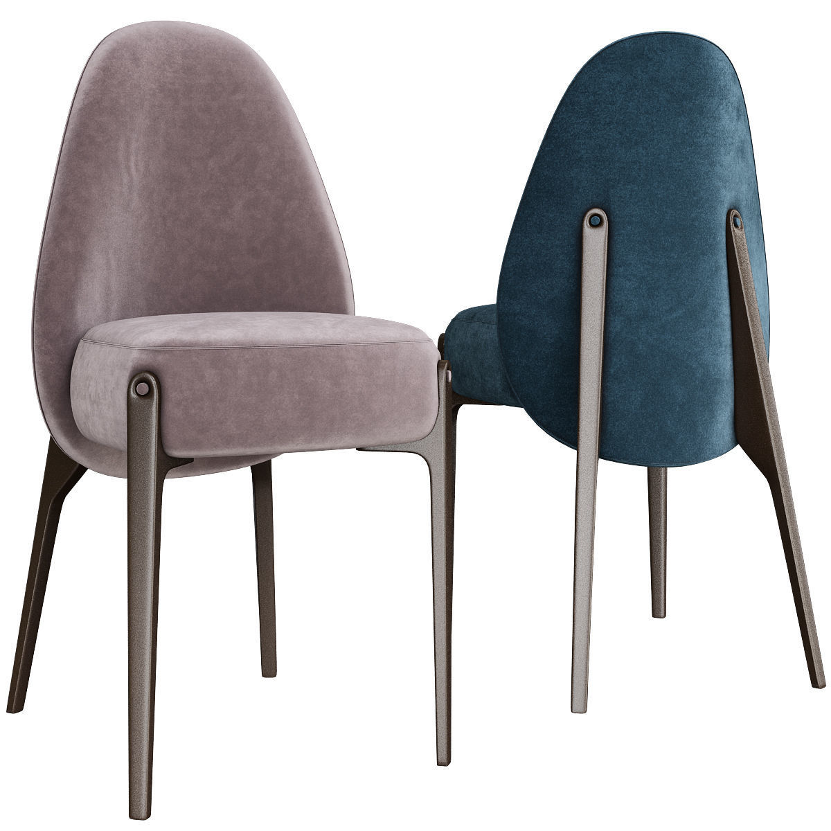 Chair and Armchairs 3d model collection 10 pieces Low-poly 3D model_3