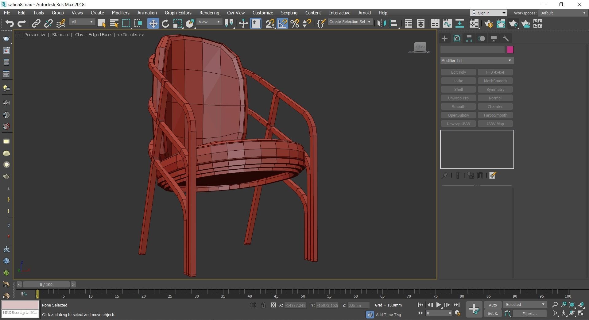 Chair and Armchairs 3d model collection 10 pieces Low-poly 3D model_26