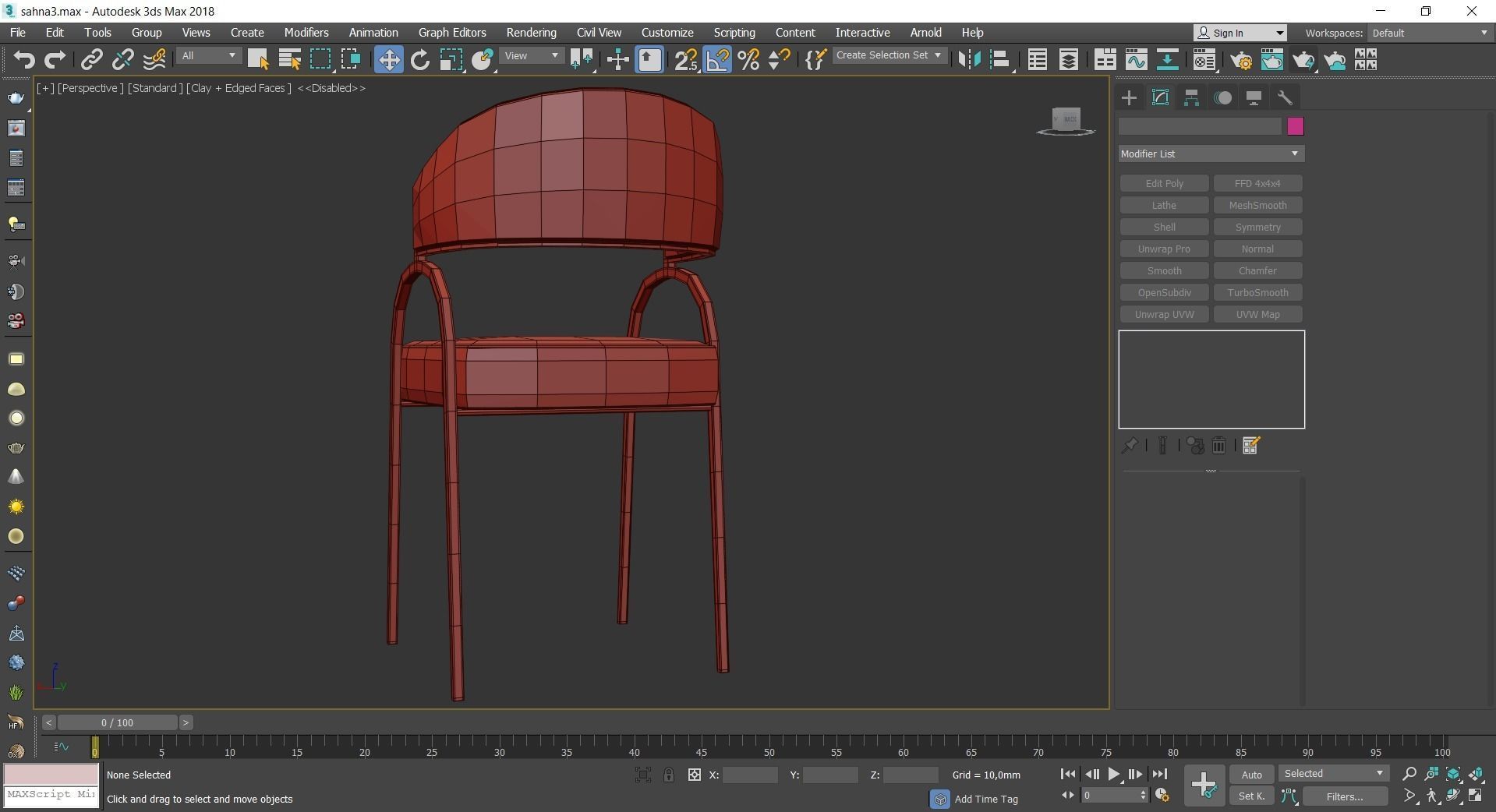 Chair and Armchairs 3d model collection 10 pieces Low-poly 3D model_20
