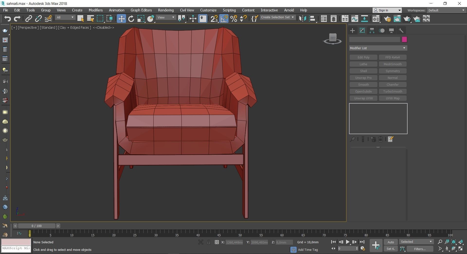 Chair and Armchairs 3d model collection 10 pieces Low-poly 3D model_13