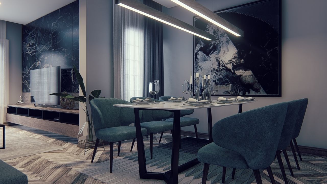 Modern Living Room Lumion 9 Interior Scene Plus Sketch up File 3D model_5