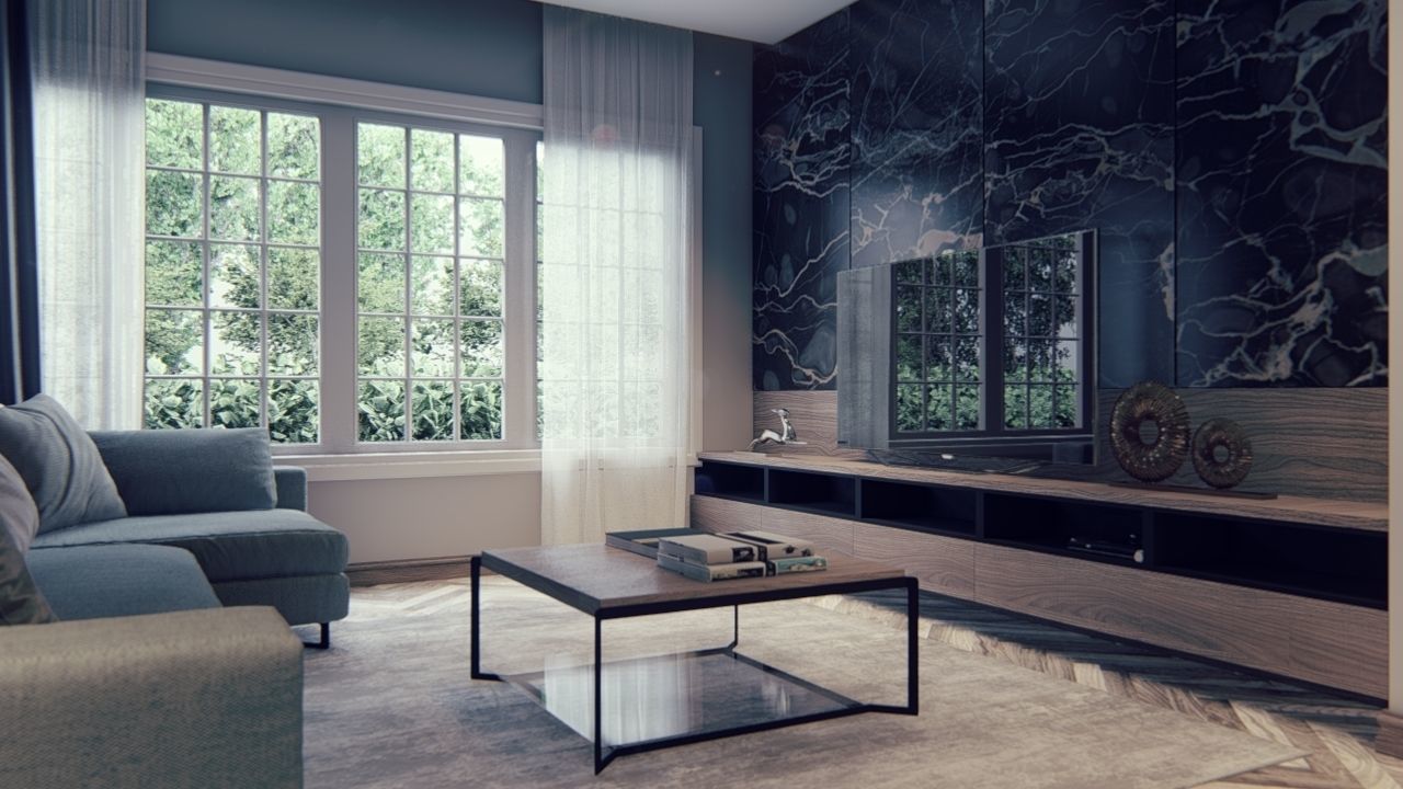 Modern Living Room Lumion 9 Interior Scene Plus Sketch up File 3D model_3