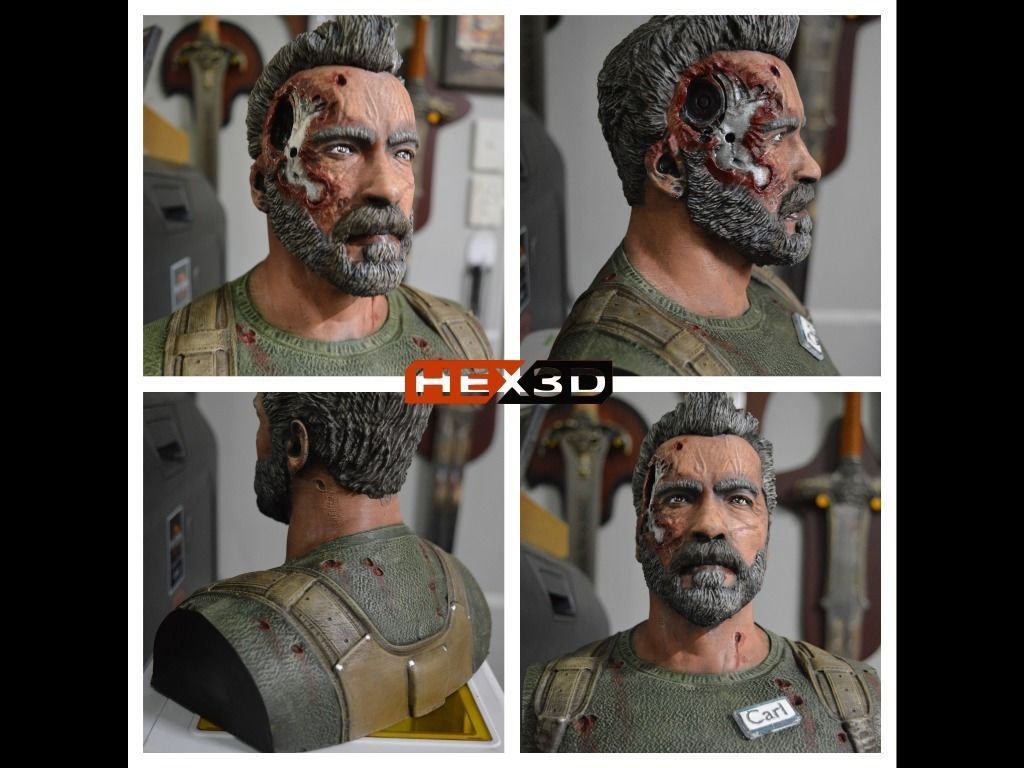Terminator Dark Fate - Carl Bust 3D Print 3D print model_3