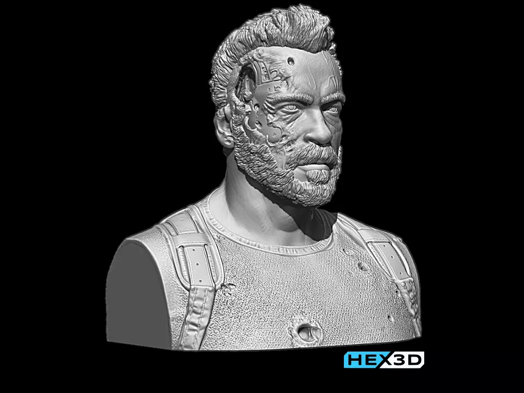 Terminator Dark Fate - Carl Bust 3D Print 3D print model_0