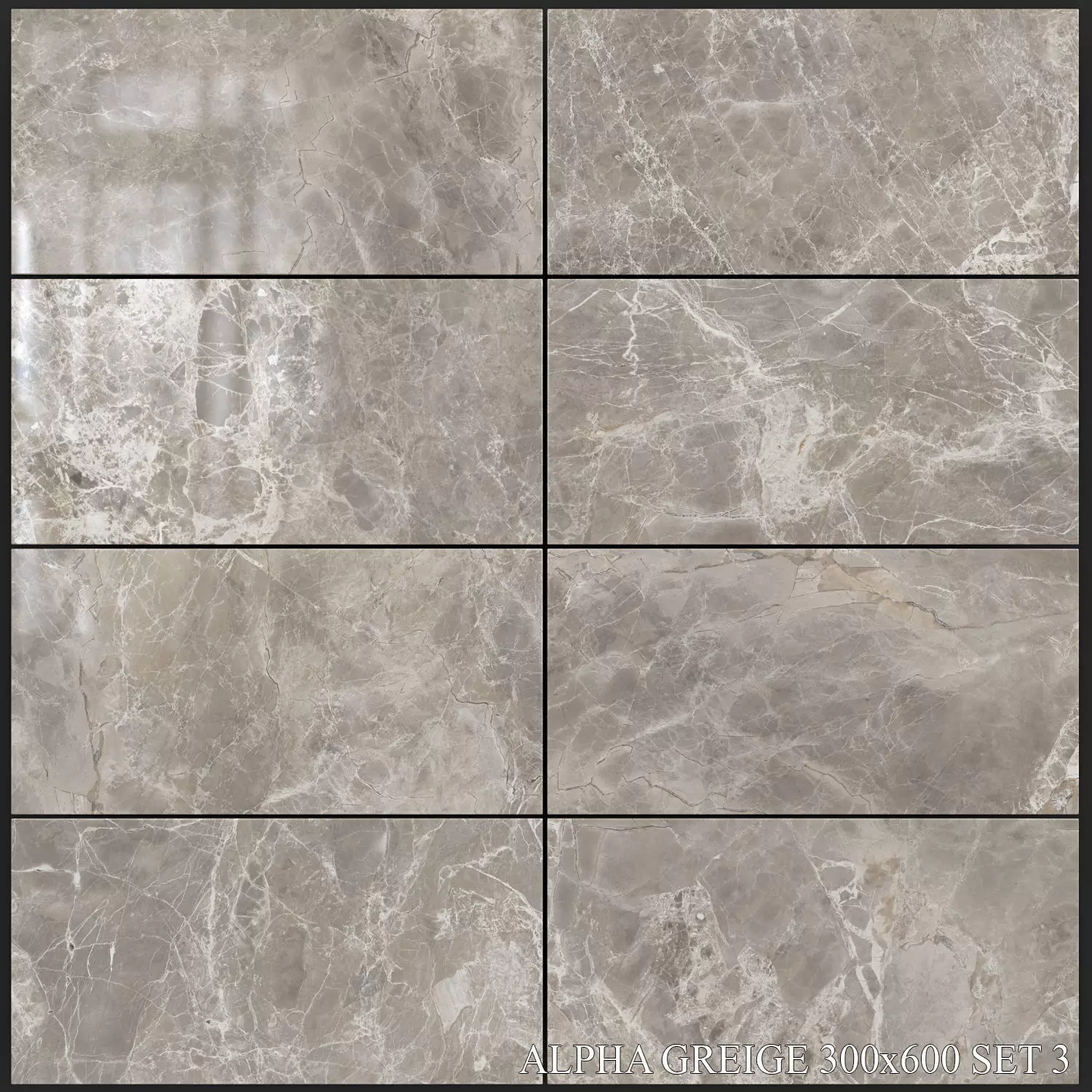 Yurtbay Seramik Alpha Greige 300x600 Set 3 3D model_0