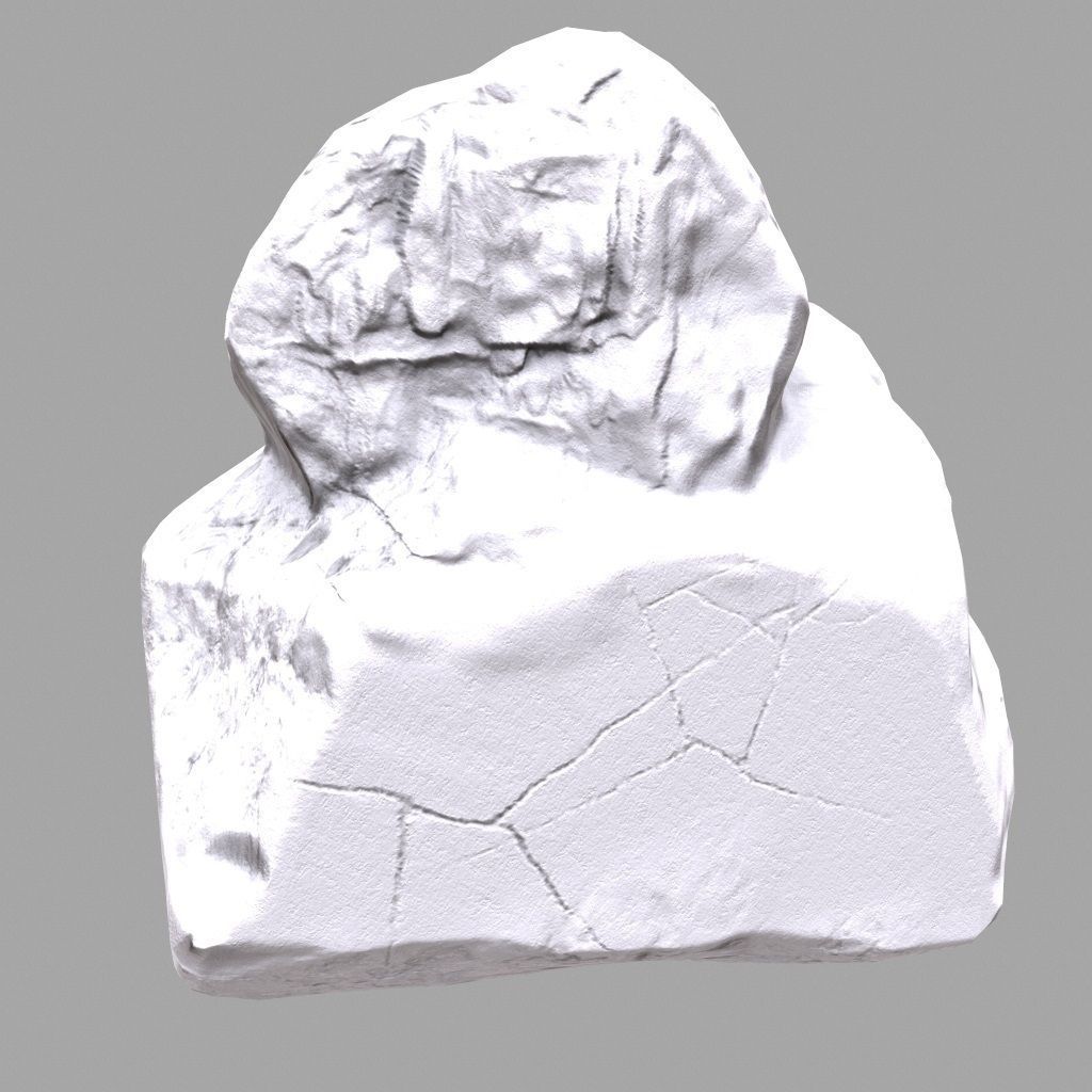 Stone rock Low-poly 3D model_14