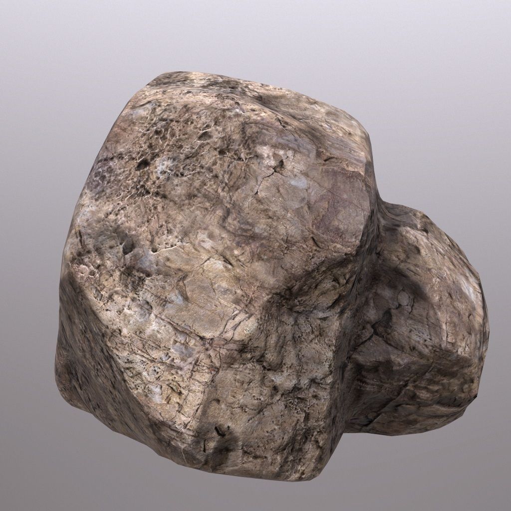 Stone rock Low-poly 3D model_13