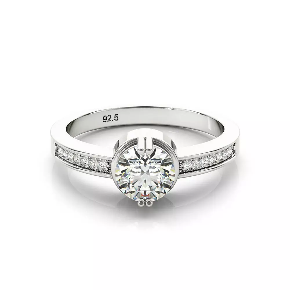 3dm diamond engagement rings metal file for jewelry making 3D print model_0