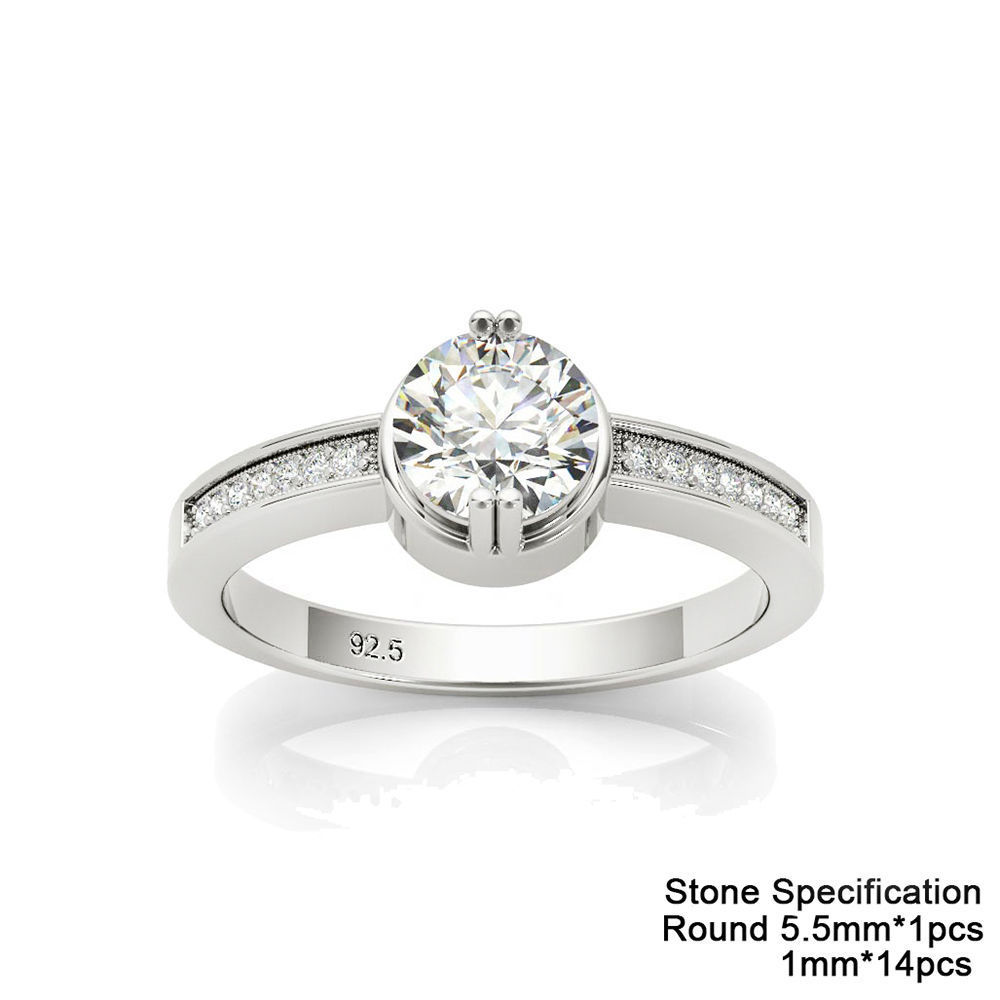 3dm diamond engagement rings metal file for jewelry making 3D print model_1