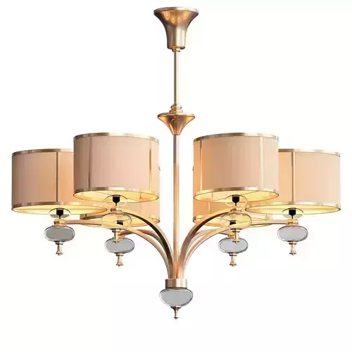 Classic gold chandelier with four shades