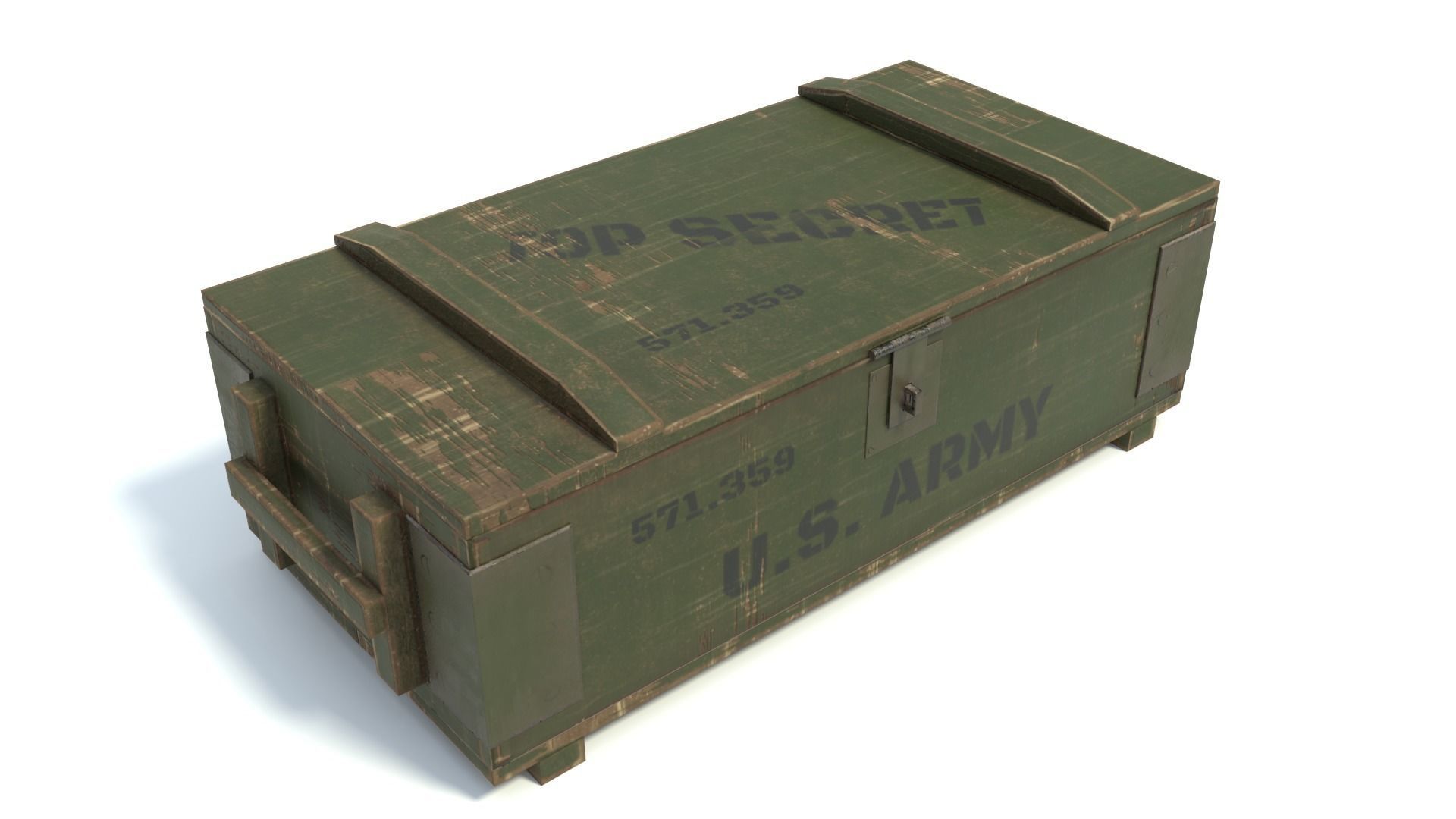 Army Box  Military box Low-poly 3D model_1