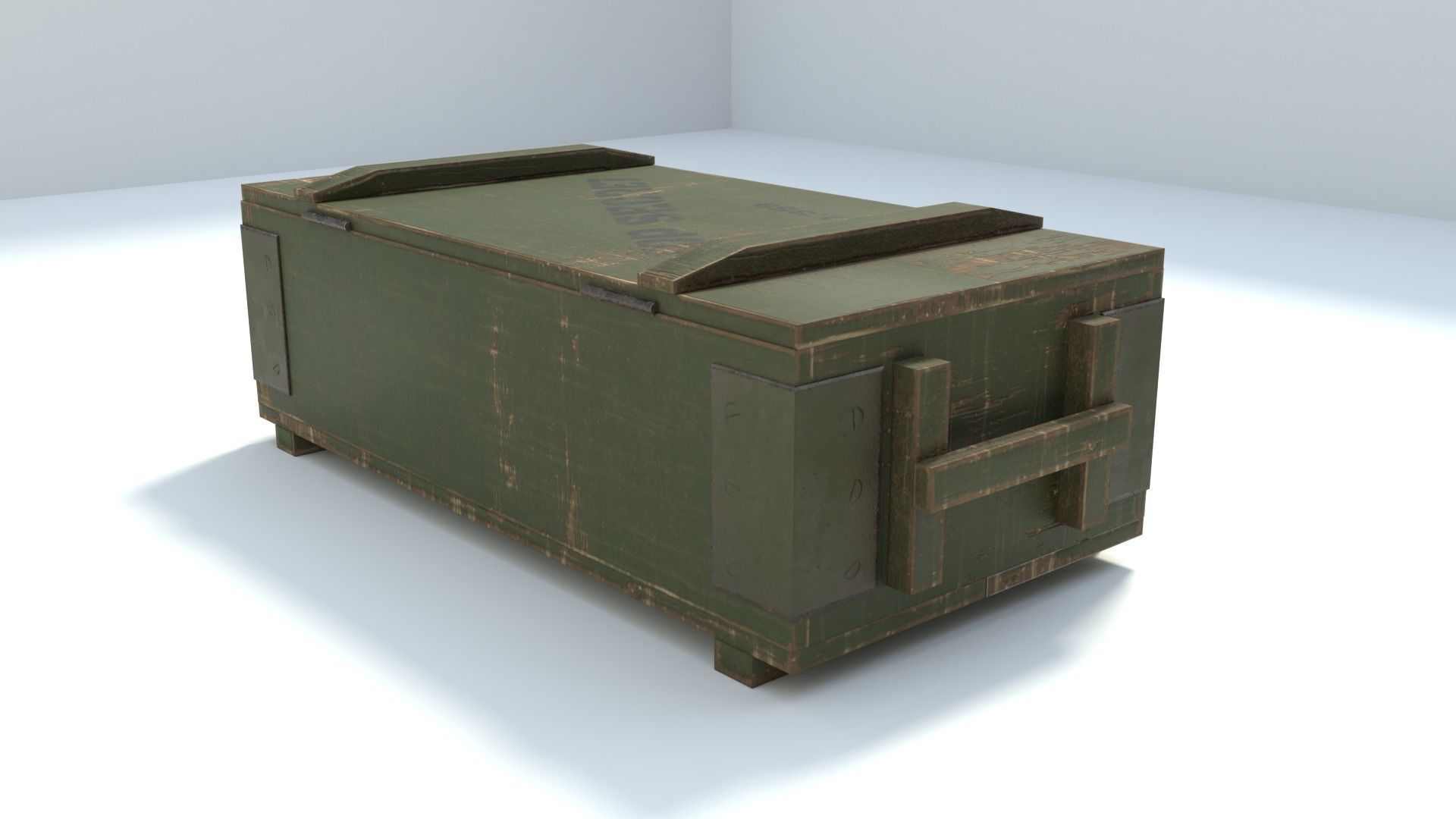 Army Box  Military box Low-poly 3D model_3