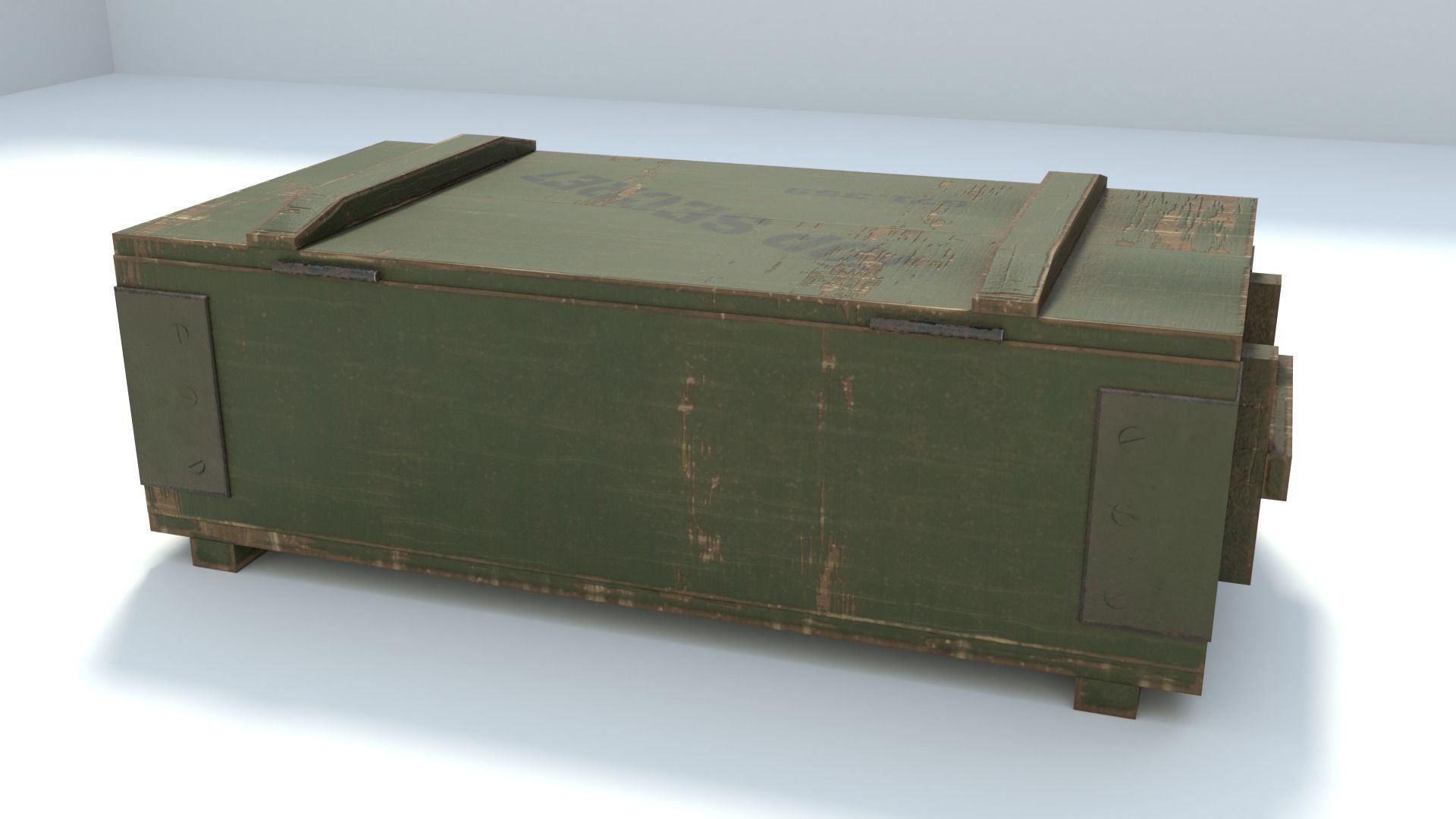 Army Box  Military box Low-poly 3D model_4