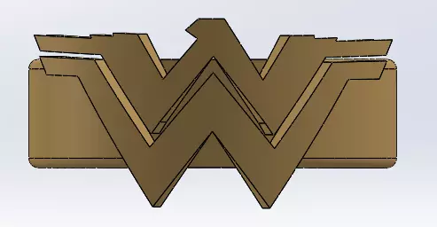 Wonder Woman Ring 3D print model