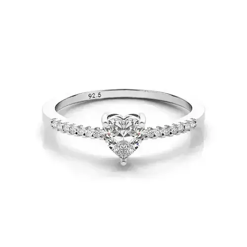 JCD Format Heart stone vintage engagement rings cad cam jewelry 3D print model