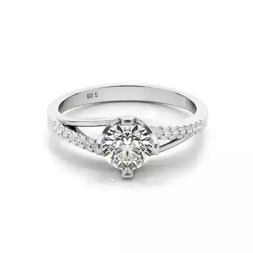 JCD Format Wedding whige gold engagement rings engagement ring