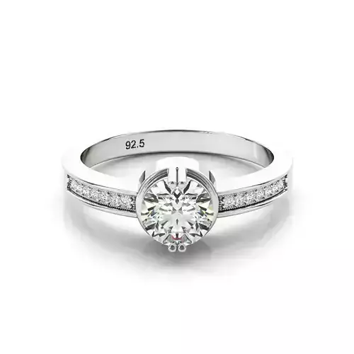 JCD Format Bazel two prongs vintage engagement