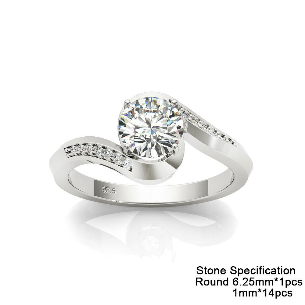 3DM Format Engagement ring files cad engagement ring design 3D print model_1