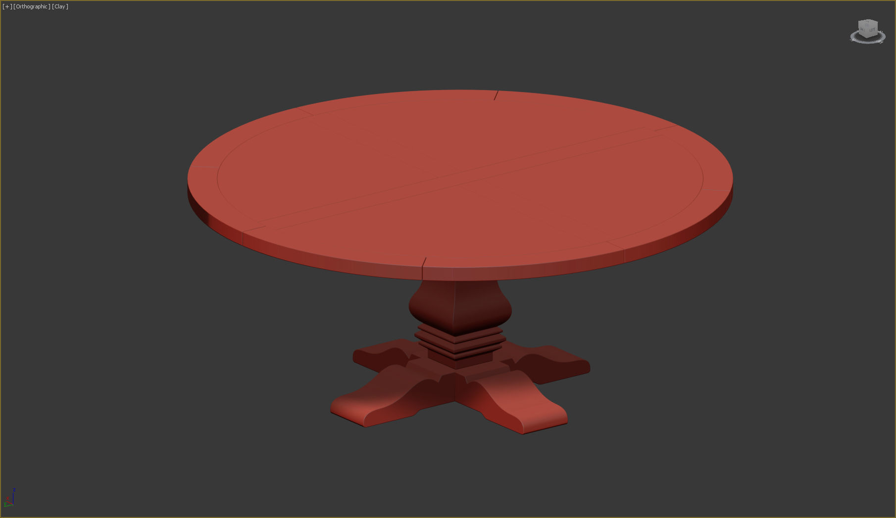 RH Salvaged Wood Round Dining Table 3D model_2