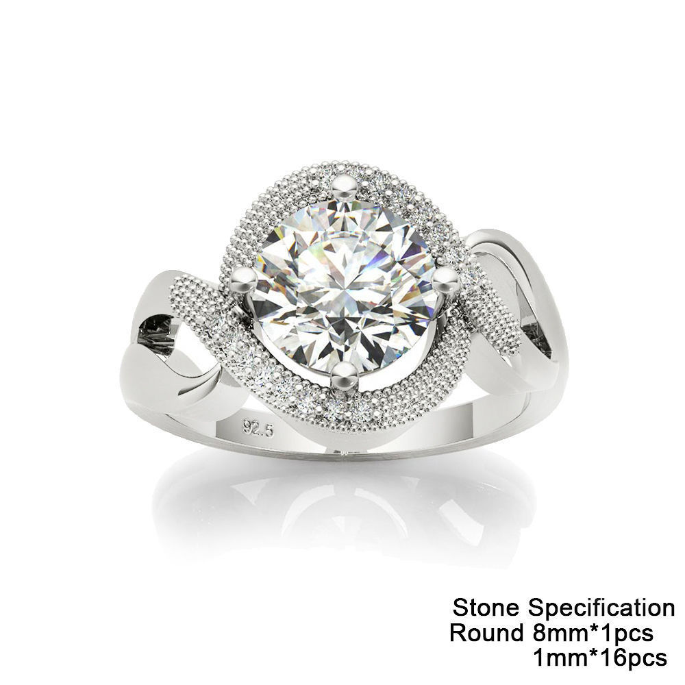 3DM Format Engagement rings autocad jewelry 3D print model_1